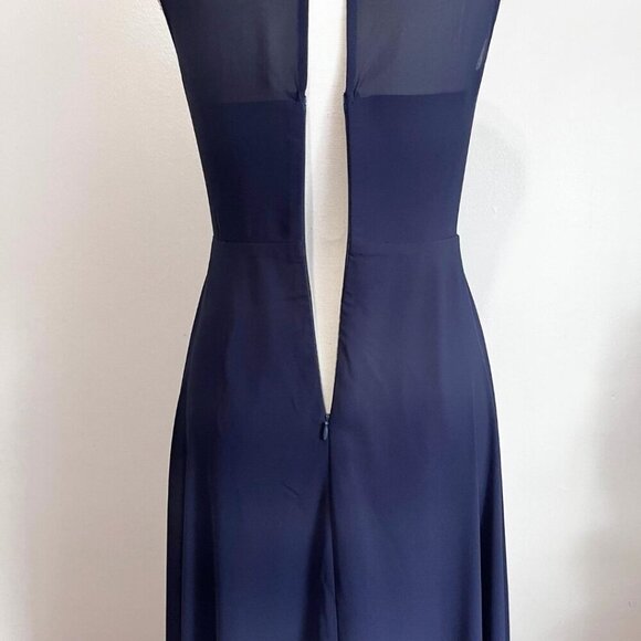 BHLDN CAPULET BRIDESMAID NAVY CHIFFON EVENING GOWN DRESS - S - Picture 10 of 15